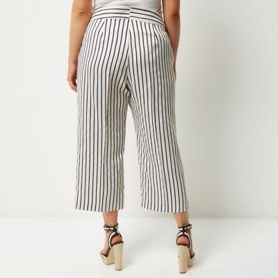 RI Plus stripe cropped trousers